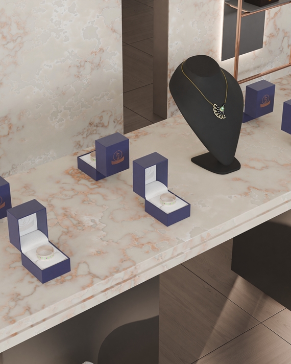 Luxe - Ash Gold luxury quartz slab